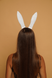 Bunny ears headband white