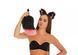 Bunny tail butt plug (without butt plug) black with bright pink tip 10"