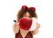 Bunny tail butt plug(without butt plug) deep red with white tip 10"
