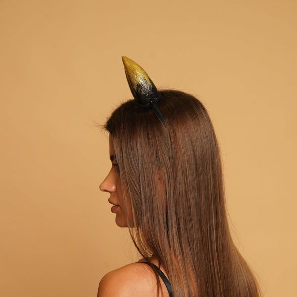 Devil horns gold with black small 30301337 фото