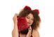 Bunny tail butt plug (without butt plug) deep red with black tip 10"