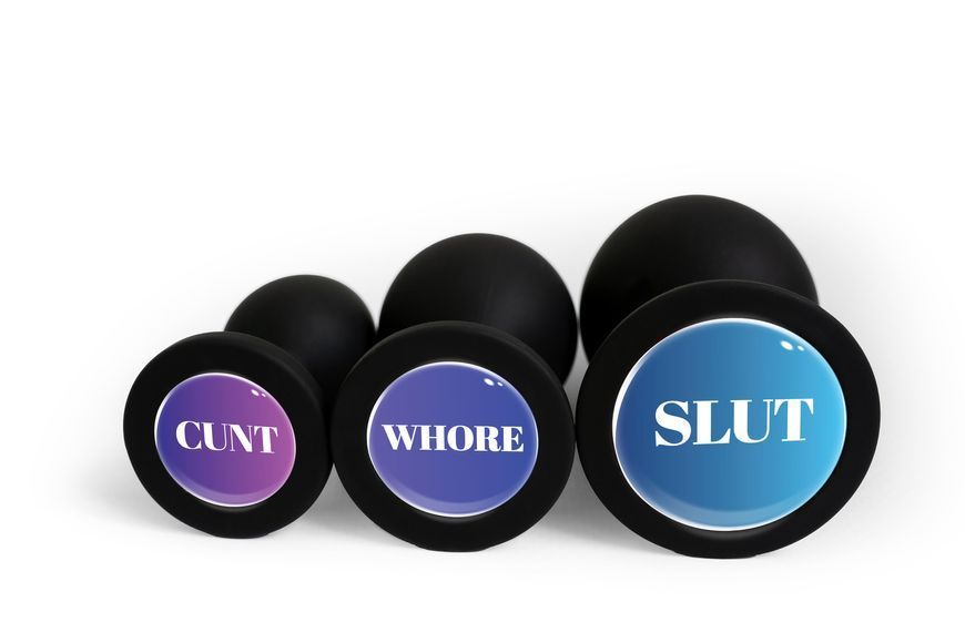 Butt plug custom Cunt Whore Slut 40304S1121 фото
