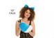 Bunny tail butt plug(without butt plug) bright blue with white tip 10"