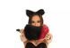 Bunny tail butt plug(without butt plug) black with deep red tip 10"