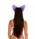 Fluffy kitsune ears purple with peach white tip