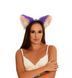 Fluffy kitsune ears purple with peach white tip